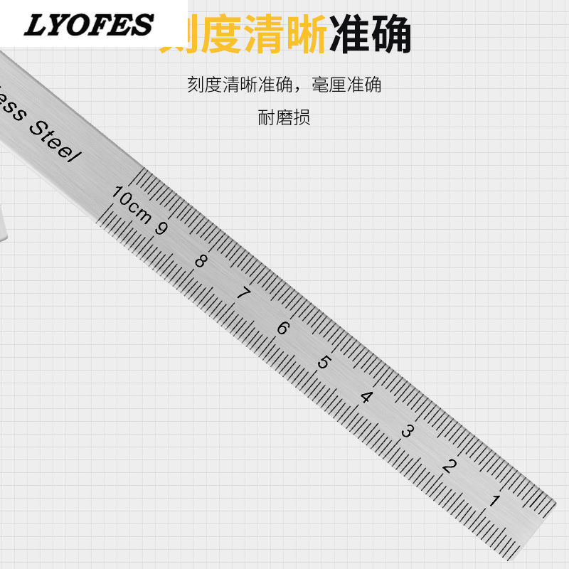 Stainless Steel Protractor Round Head Rotary Angle Rule metal Arm Ruler Adjustable Multifunction Mathematics Measuring Tool