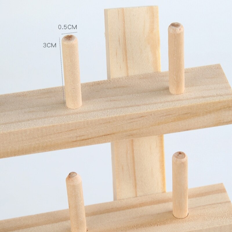 Foldable Wooden Thread Holder 30/80/120 Spools Sewing Embroidery Thread Rack Organizer Wall Hanging Cones Stand Shelf Tool