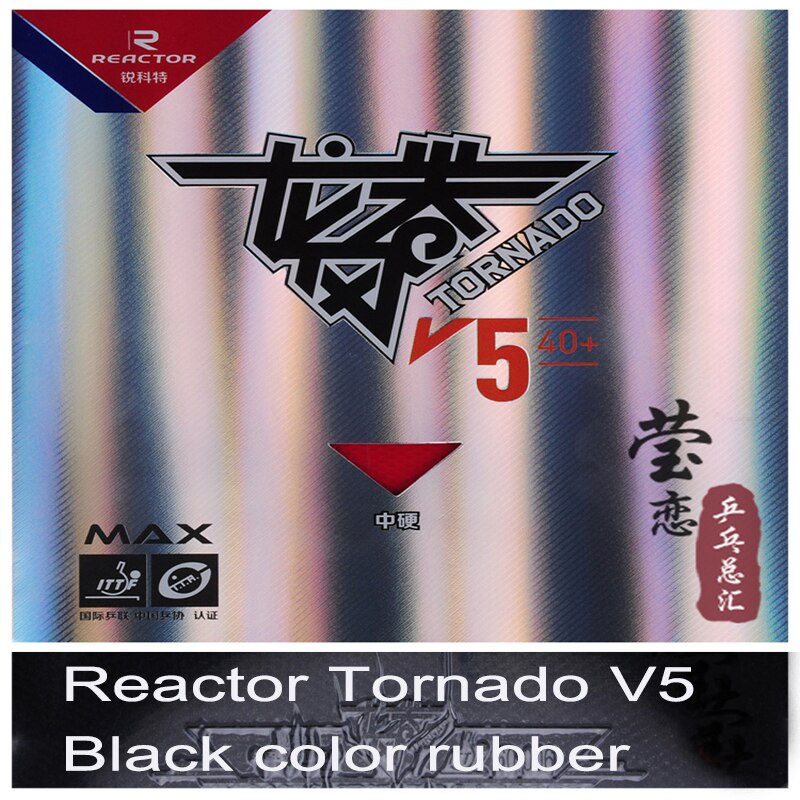 Original Reactor TORNADO V5 table tennis rubber pimples in racquet sports fast attack loop rubbers internal energy rubber: black