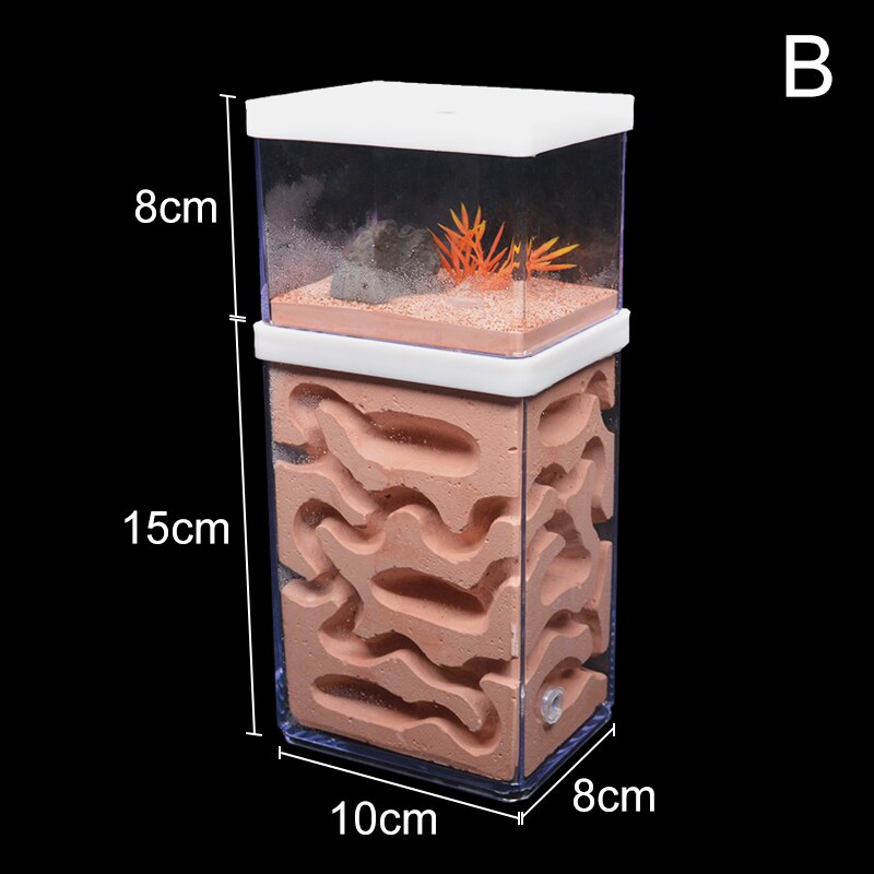 Grote Mier Nest Insect Kasteel Mier Boerderij Met Voeden Gebied Met Landscaping Decoratie Anthill Ecologische Workshop 10*8*16Cm: B