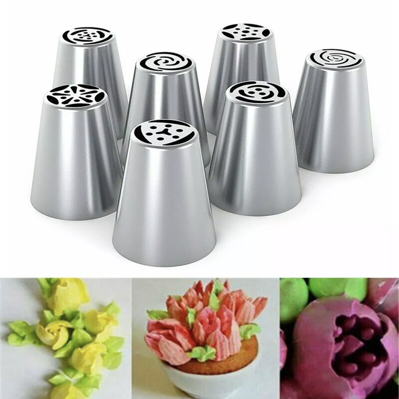 Boquillas para manga pastelera de flores de acero inoxidable, herramienta para hornear pasteles, magdalenas, herramientas de decoración de pasteles, 1 Uds.