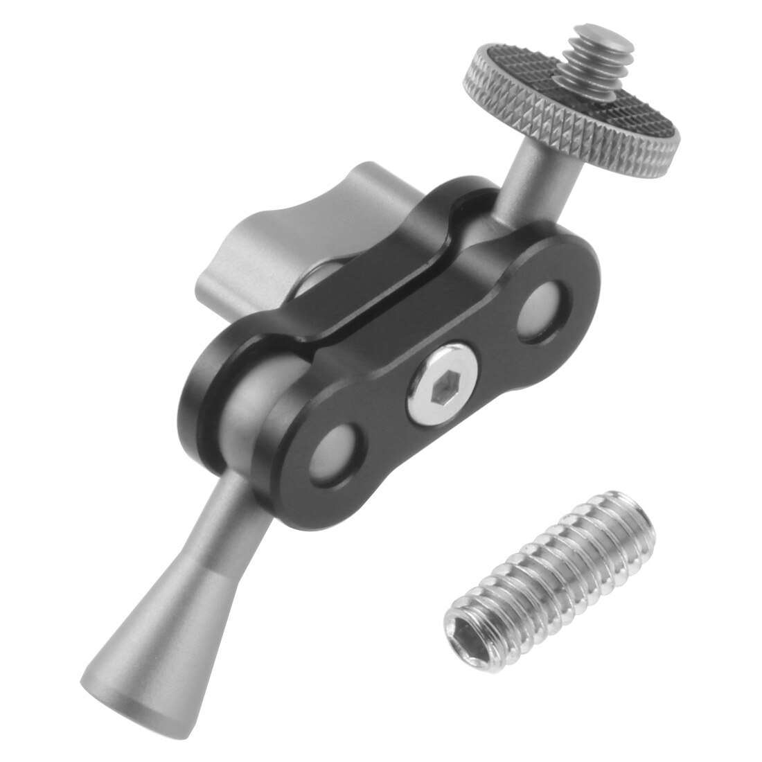 Chaussure chaude multifonction à double tête sphérique, pour trépied 1/4 pouces, bras magique, adaptateur Super pince articulé pour moniteur, lumière LED, appareil photo DSLR: Type K Mini Size