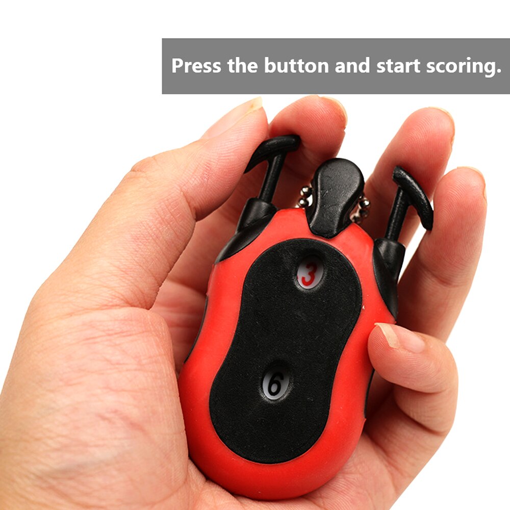 1Pcs Handige Mini Golf Stroke Shot Put Score Counter Tally Keeper Met Sleutelhanger