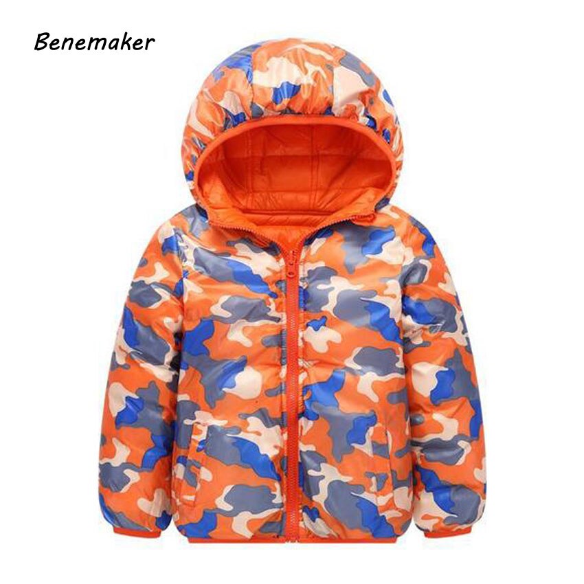 Benemaker vinter camouflage jakke til pige dreng dobbeltsidet frakke børn ropa de niño børnetøj babytøj overtøj  jh077