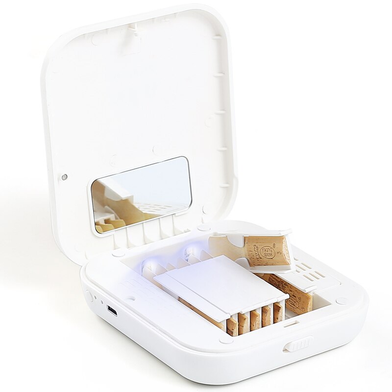 SOLO Sax Cañas los rayos ultravioleta de desinfección UV desinfectante blanco caja de ABS para cañas saxofón caja de juncos accesorios de partes de: Default Title