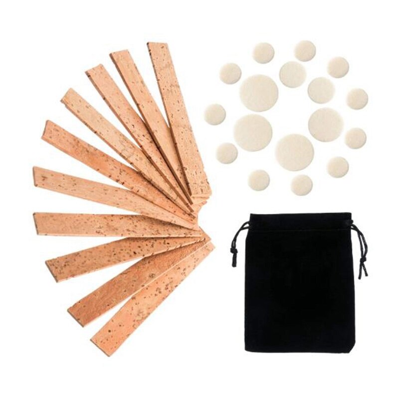 27 Uds. Kit de repuesto de accesorios de clarinete, incluye 10 tapones de conexión de cuello y 17 almohadillas de instrumentos de viento de madera: Default Title