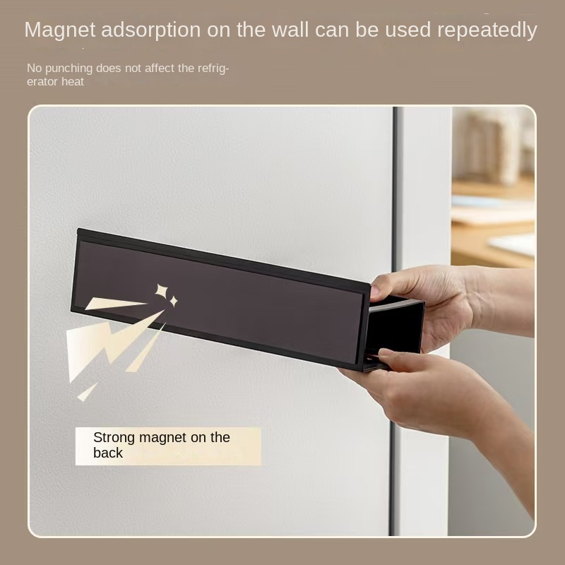Magnetisches Lagerregal für Küchenkühlschränke, seitliche Aufbewahrung, externer Magnet, magnetisches Lagerregal, Gewürzregal, Badezimmer, Waschen