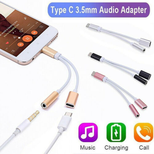 2in1 USB-C Type C Naar 3.5mm Audio Aux Jack Charger Kabel Voor Samsung Huawei P20