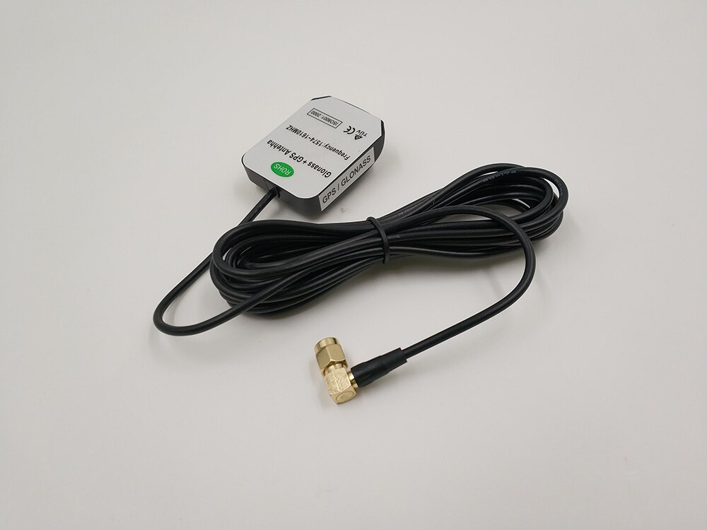 external GPS Glonass Dual antenna,high gian active patch ceramic antenna,GNSS antenna,SMA male Bend connector
