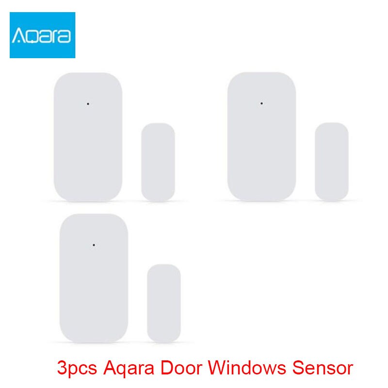 Xiaomi Aqara set Smart Home Kits Gateway Hub Door Window Shock Sensor Body Sensor Wireless Switch Water Sensor for Apple Homekit: 3pcs door sensor