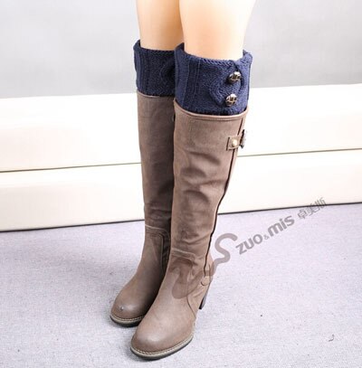 Sofia Vitali Boot Socks One Size Fits Most Tan with Cuffs And