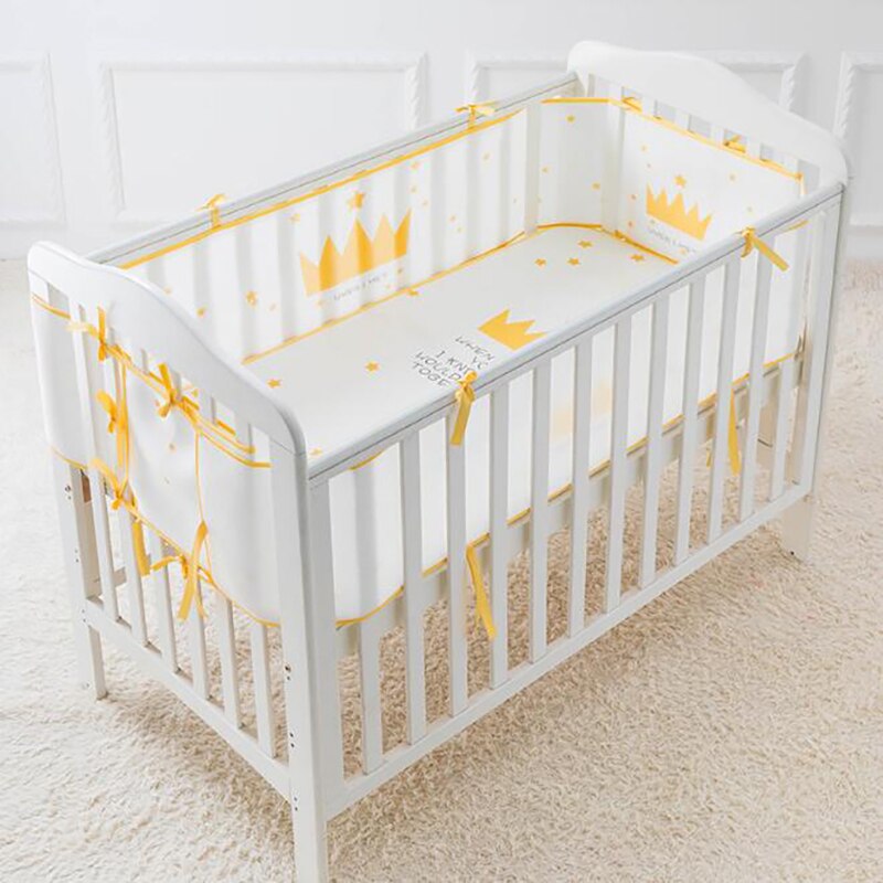 Baby krybbe beskyttelse pad baby seng tegneserie kofanger puder sikkerhed beskyttelse sengetøj sommer åndbar 300cm bhs 008