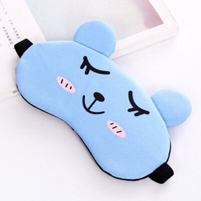 Máscara antifaz para dormir para niños, Parche de algodón para los ojos, bonita cubierta para los ojos, banda de descanso ojo, ayuda para dormir: Sky blue