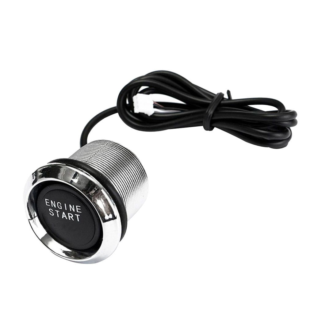 12V Blue LED Keyless Engine Start Push Button Switch Ignition Starter Kits