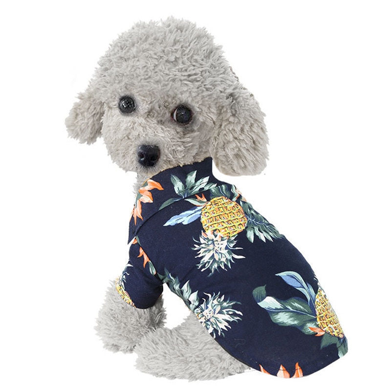 Fransk bulldog tøj trykt skjorte kæledyr hundetøj sommer personlighed søde japanske hundetøj til stor hund