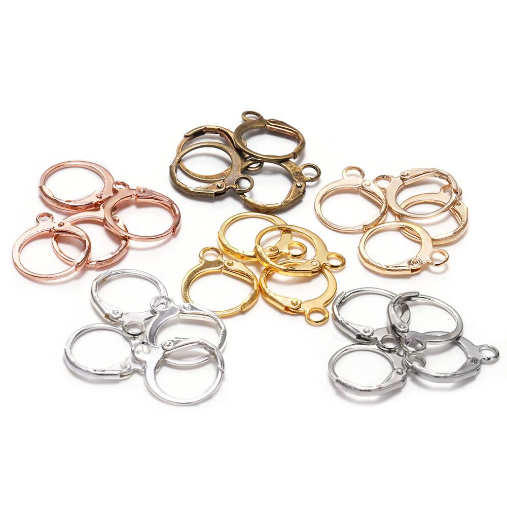 20 teile/los 14*12mm Gold Bronze- Französisch Hebel Ohrring Haken Draht Einstellungen Basis Reifen Ohrringe Für DIY Schmuck, der Supplie