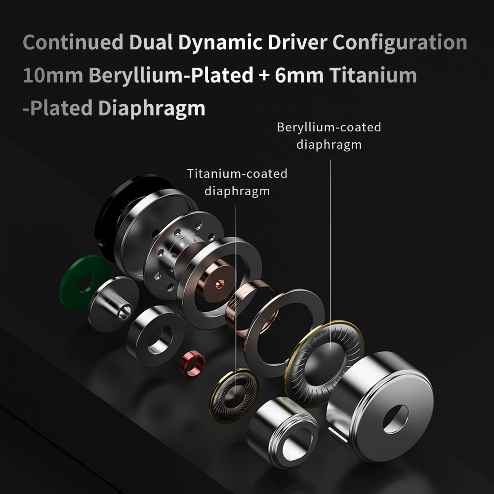 TRN V10 Profi-Kopfhörer 2BA+2DD Dual dynamisch Treiber und Dual ausgewogen Anker hybrid in-Ohr-Monitor-Kopfhörer