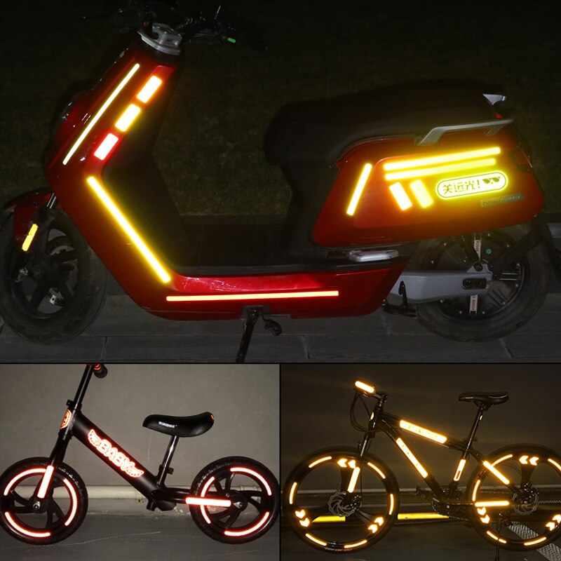 Etiqueta reflectante de la bicicleta señal de advertencia para el cuerpo de la bicicleta de montaña no toque la etiqueta creativa Flexible hecha con materiales de 3M
