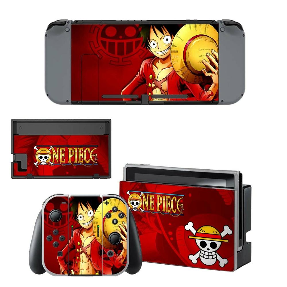 Conmutador Nintendo una piel pieza Luffy Nintend interruptor adhesivo pegatinas para la consola Nintendo Switch Joy-con base con tomas de control pieles