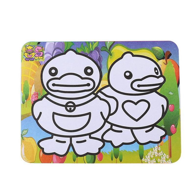 Diy Handmade Color Sand Painting Children Art Color Paper Painting Sand Picture Painting Crafts Graffiti N2H6