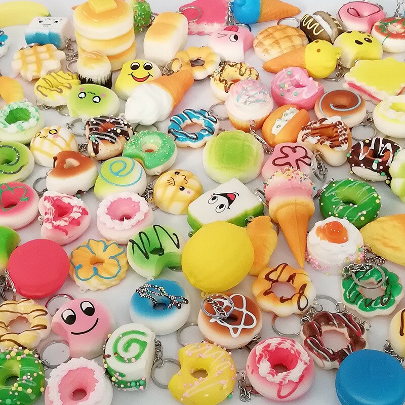 10 to 30 PCS Soft Squishies Donuts Stress Relief Squeeze Toys Slow Rising Kids Xmas Random Combine