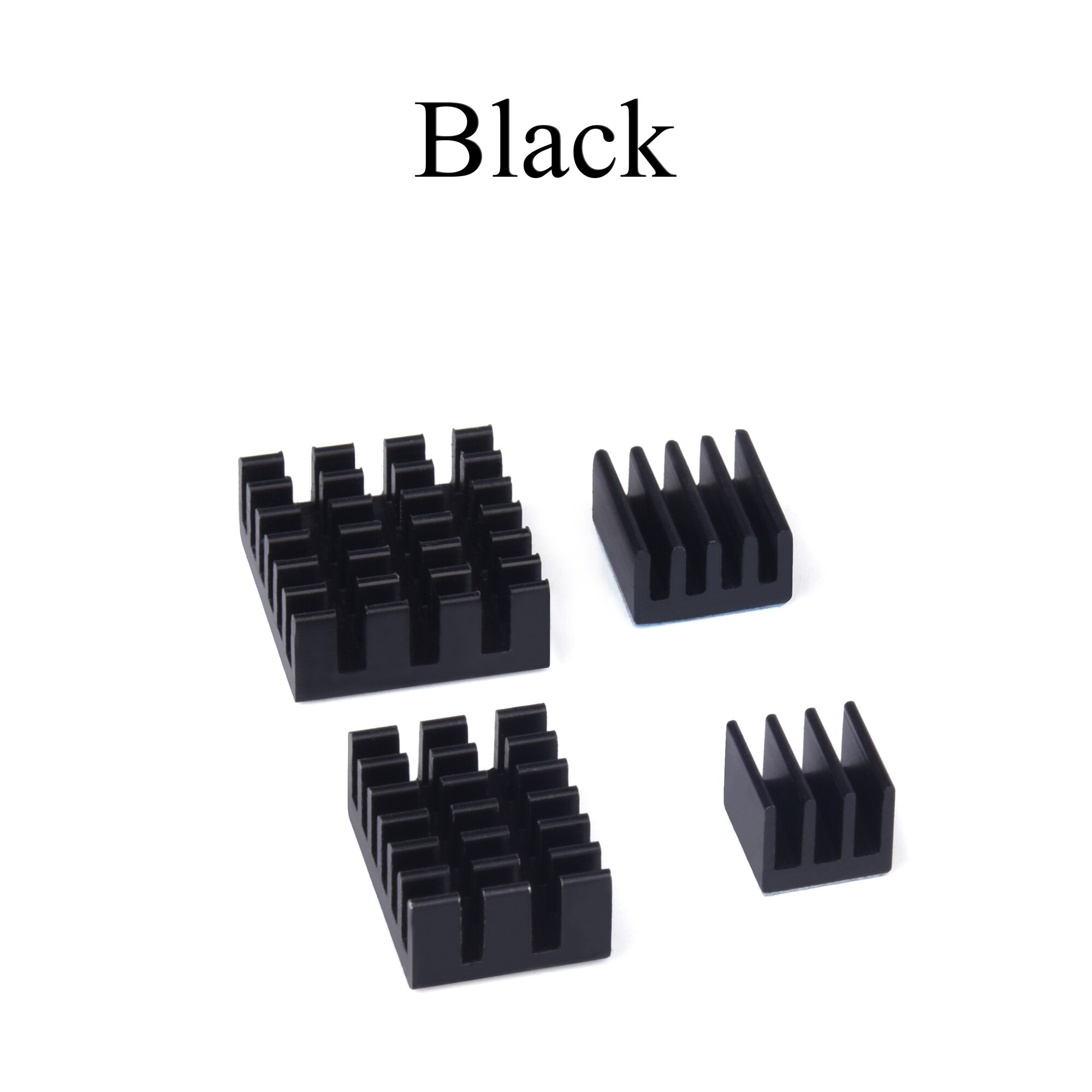 Aluminium Koellichaam Koeling Sink Cooler Heatsink 4 Stuks Kit Radiator Voor Raspberry Pi 4 Model B: Black