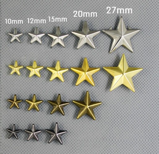 Stjärna nagelnit jacka skor väska tillbehör gör det själv utsmyckningar för scrapbooking brads scrapbook brons guld sliver