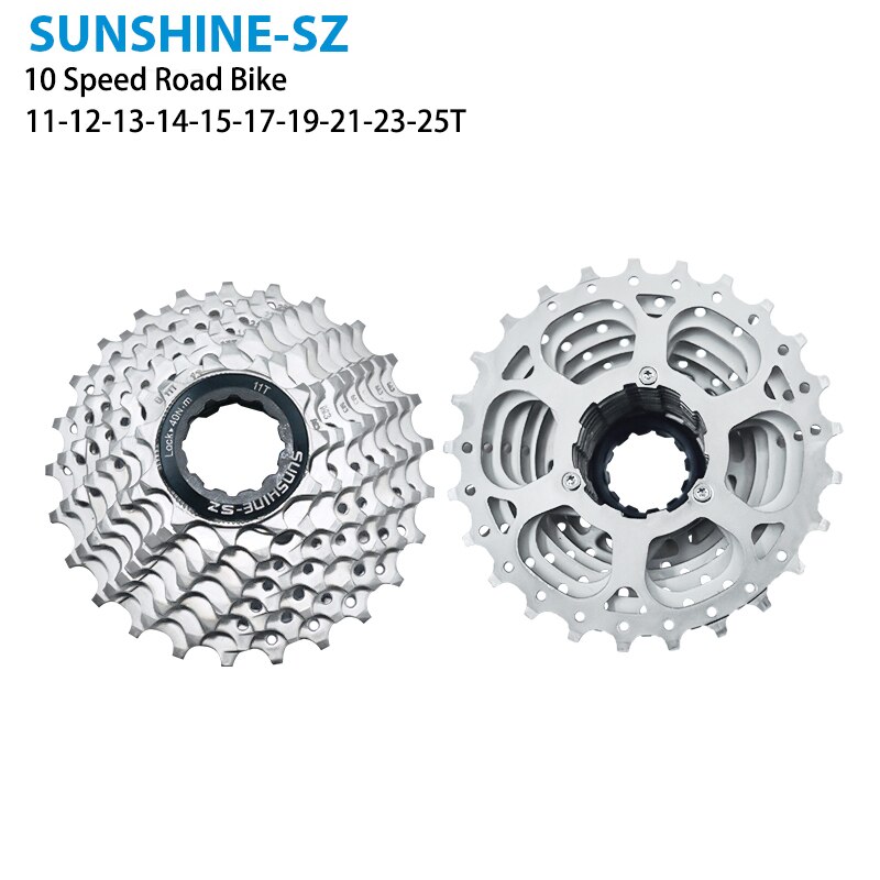 SONNENSCHEIN Rennrad 8/9/10/11 Geschwindigkeit Velocidade Fahrrad Kassette 11-23T/25T/28T/30T/32T/34T/36T Freilauf Kettenrad für SHIMANO: 10S 11-25T