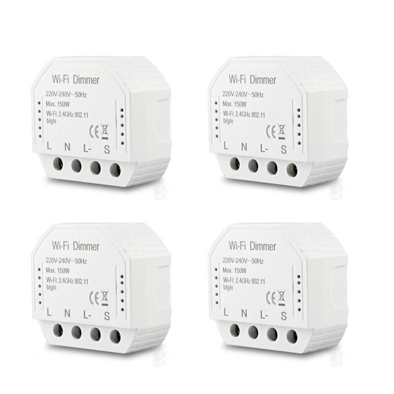 Variateur de lumière LED WiFi intelligent ABSF pour interrupteur Smart Life/Tuya APP télécommande 1 commutateur, fonctionne pour Alexa ou Google Home: Default Title