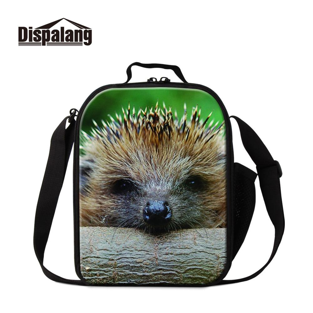 Dispalang Portable Lunch Pouch Insulated Hedgehog Word Thermal Girl Cooler Box Storage Bags for Kid Container Food Picnic Packet: Purple