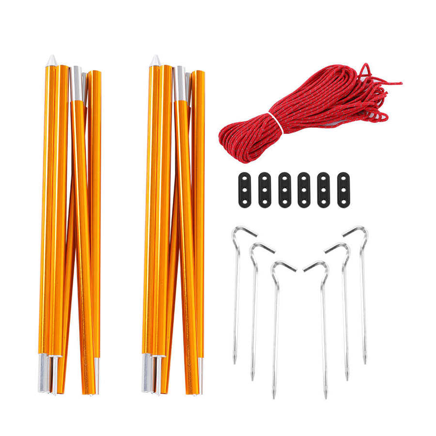 2 Teleskop-Zeltstangen Aus Fiberglas - 4,48m Für Camping & Outdoor