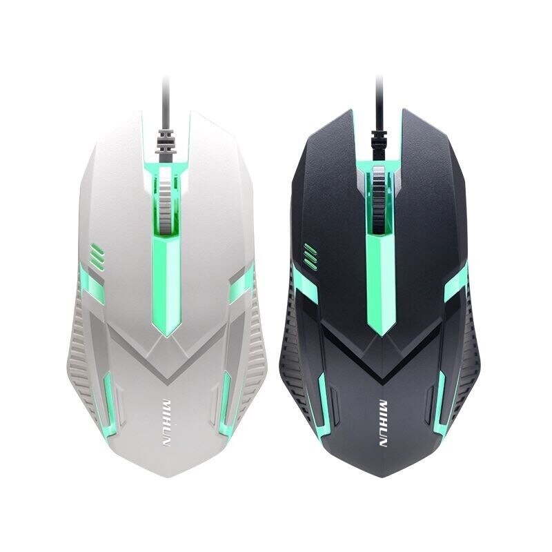 Business office mouse wired luminous laptop mouse colorful glare gaming office mouse for PC laptop