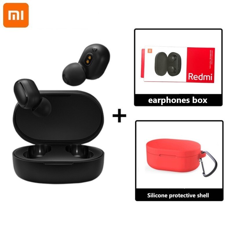 Xiaomi Redmi Airdots 2 Originele Tws Bluetooth 5.0 Ruisonderdrukking Met Mic Ai Controle Redmi Airdots S Echte Draadloze Headset: Free case 4