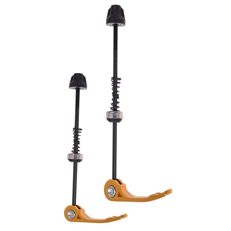 Pair MTB Bike Wheel Skewer Quick Release QR Front Rear Axle Yellow: Default Title