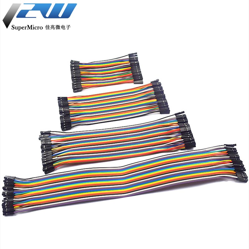 Câble Dupont, de 10 CM, 20 CM, 30 CM, avec 40 broches, Fil Connecteur, Équipé d'Entrées Mâle à Mâle + Mâle à Femelle et Femelle à Femelle, un Kit de Bricolage pour Arduino