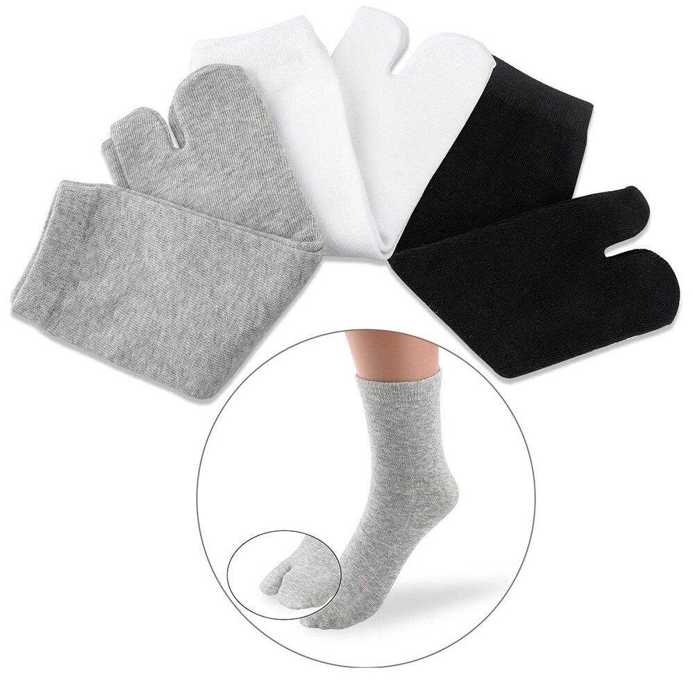 3Pairs Socks Men Women Kimono Flip Flop Sandal Split Toe Tabi Ninja Socks FK88