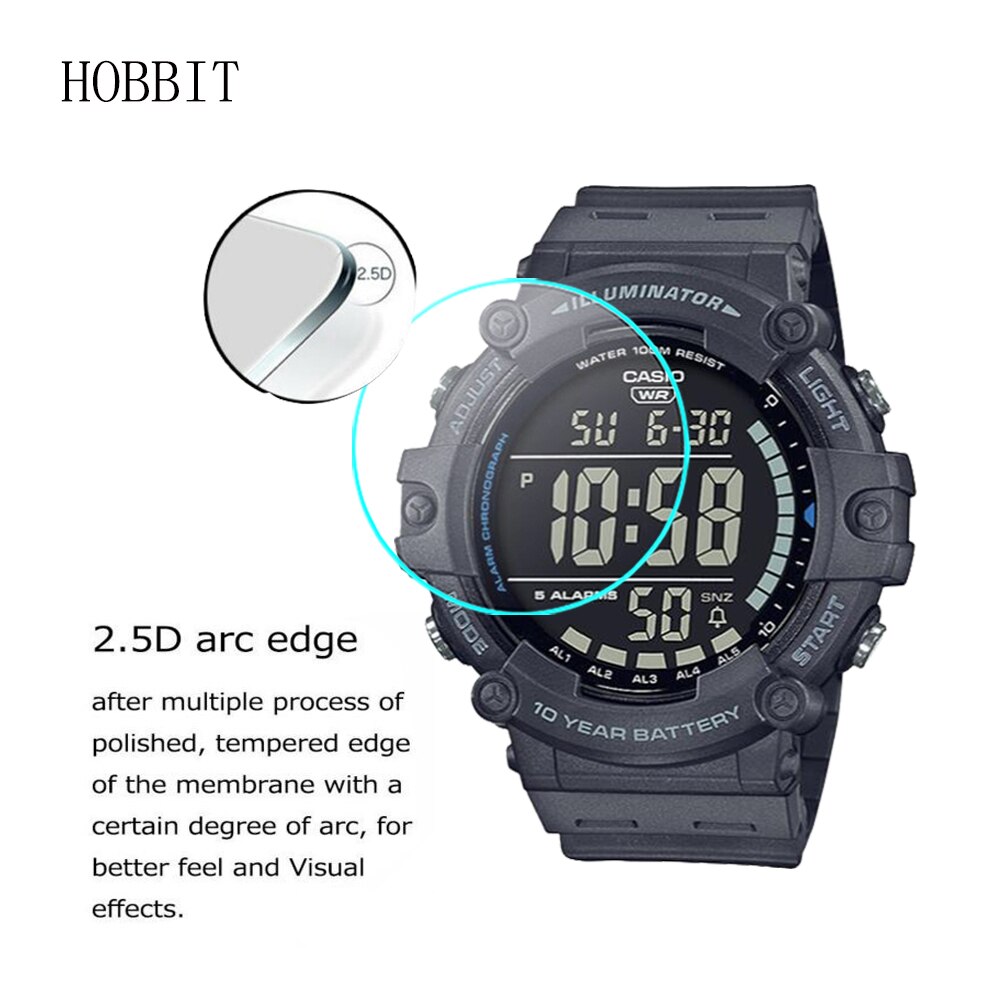 2Pcs HD Clear 9H Anti-Scratch Glass For Casio STANDARD MDV-107 MDV-106G AE-1500WH MWD-100HD Screen Protector Film Tempered Glass