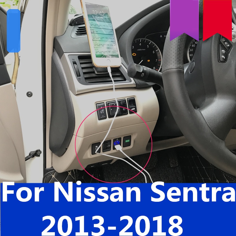Autolader klassieke snelle lading dual USB car charger interface decoratieve auto-accessoires Voor Nissan Sentra