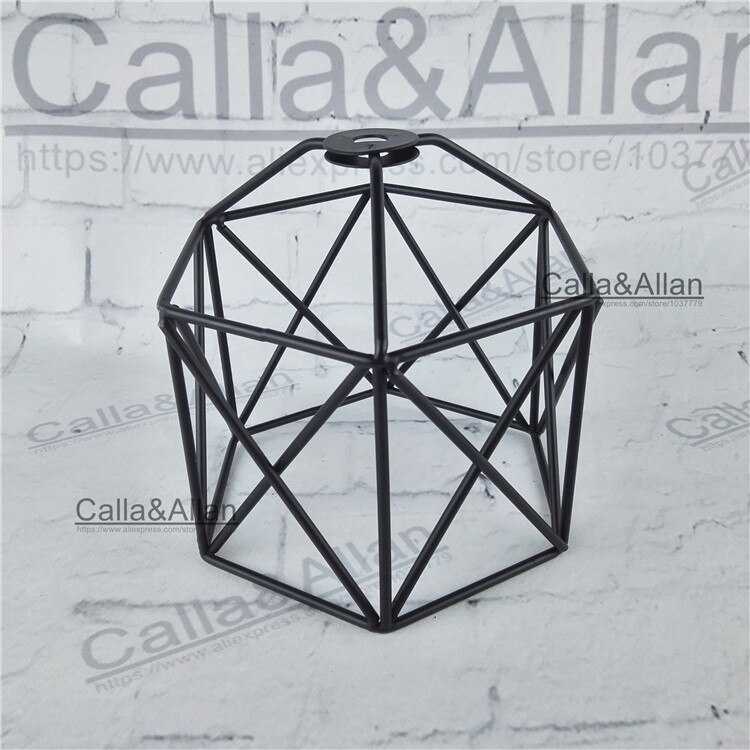 iron black cage lamp shade M10 hole E27 edison DIY lighting accessories lamp shade