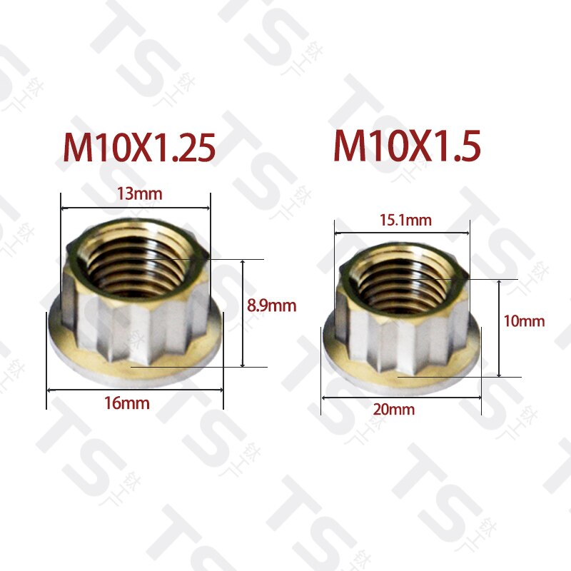 Vis à tête Torx en titane TS M8X15/20/25/30/35/40/45/50/55/60mm, pour moto, pièces de fourche de frein V, fixation en titane (1 pièce)