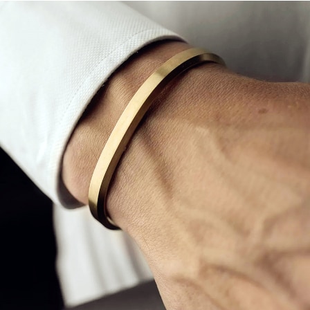 Rustfritt stål armbånd mansjett armbånd armbånd menn armbånd måke armbånd geometriske enkle design smykker