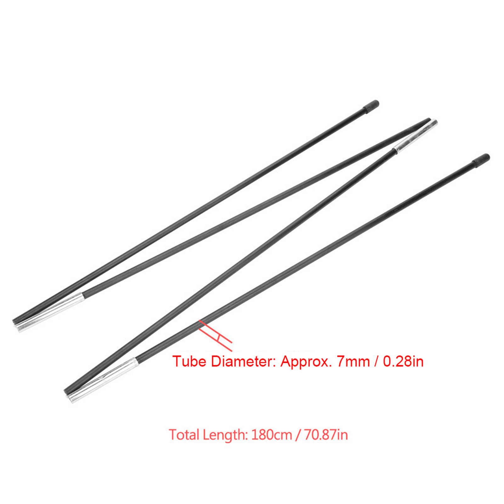 Barre da palo per tende da campeggio in fibra di vetro per tende a doppio strato 2*2m aste di supporto per tende da sole Kit di telai per tende accessori per tende