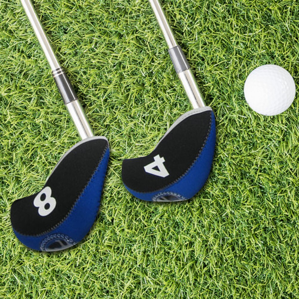 10 Stks/set Golf Clubs Iron Pole Hoofd Hoed Mouwen Duiken Materiaal Golf Staaf Hoofd Beschermhoes Golf Accessoires