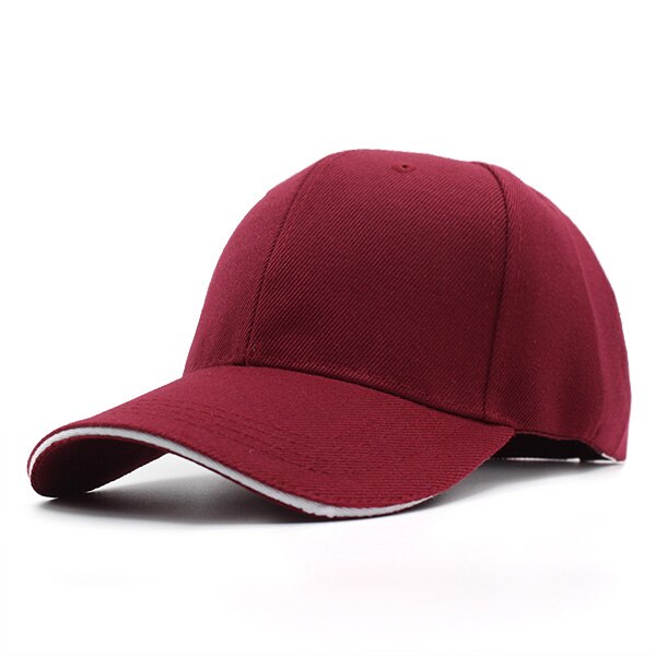 YOUBOME femmes casquettes de Baseball pour hommes Snapback plaine couleur unie Gorras casquettes chapeaux Casquette Bone femme papa Casquette: wine red