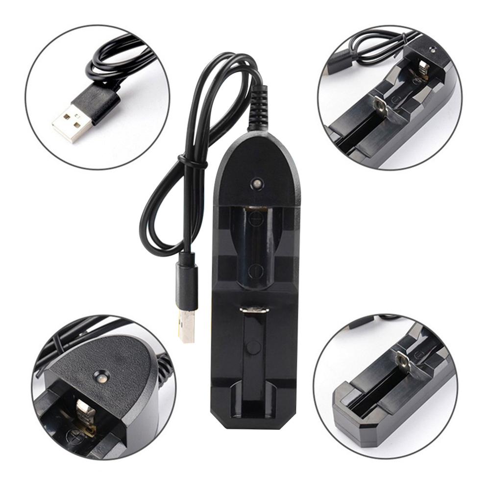 USB 18650 Battery Charger Black 2/1 Slots AC 110V 220V Dual For 18650 16340 14500 Charging 3.7V Rechargeable Lithium Battery