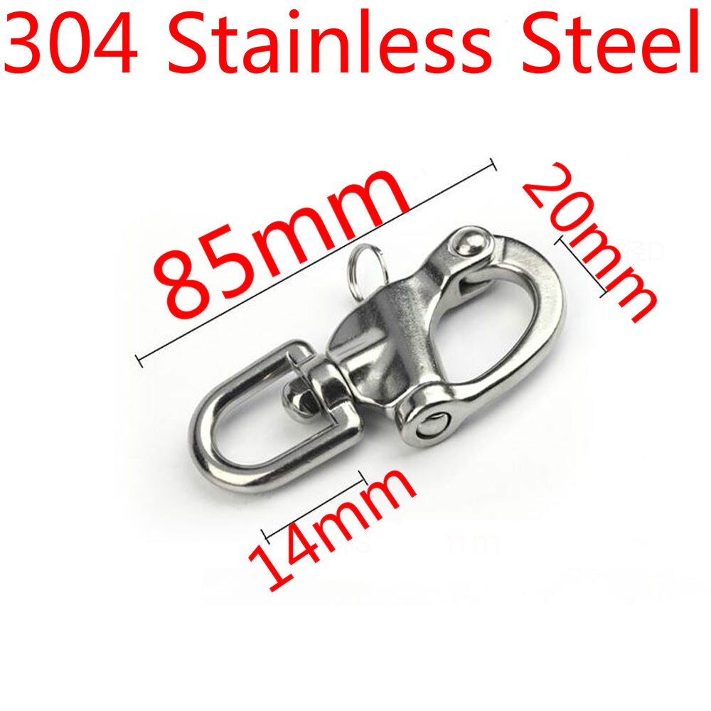 304 Stainless Steel Swivel Shackle Quick Release Boat Anchor Chain Eye Snap Hook Hardware Accessory Kit 15/ 10/5pcs