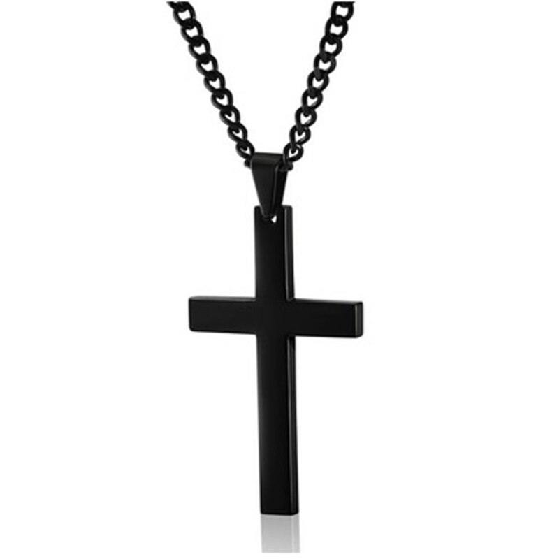 Cross Kettingen Voor Mannen Roestvrij Staal Gouden Kleur Mannelijke Hanger Kettingen Gebed Sieraden Vriend
