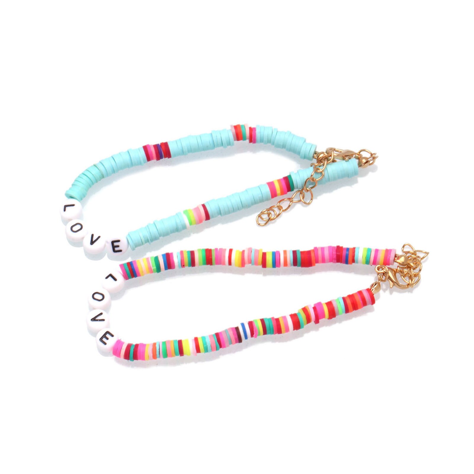 1 stück Böhmen Sommer Bunte Tonne mit buchstaben &quot;LIEBE&quot; Knöchel Für Frauen Boho Ozean Barfuß Strand Auf Bein Armbinde Weibliche Sandalen