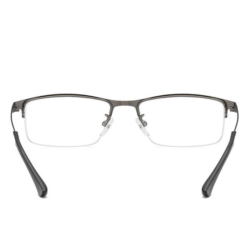 Gafas de miopía de aleación para hombre, lentes cuadradas de medio Marco, antiluz azul, no esférico, recubiertas de capas, 1,0-1,5-2,0-3,0-4,0