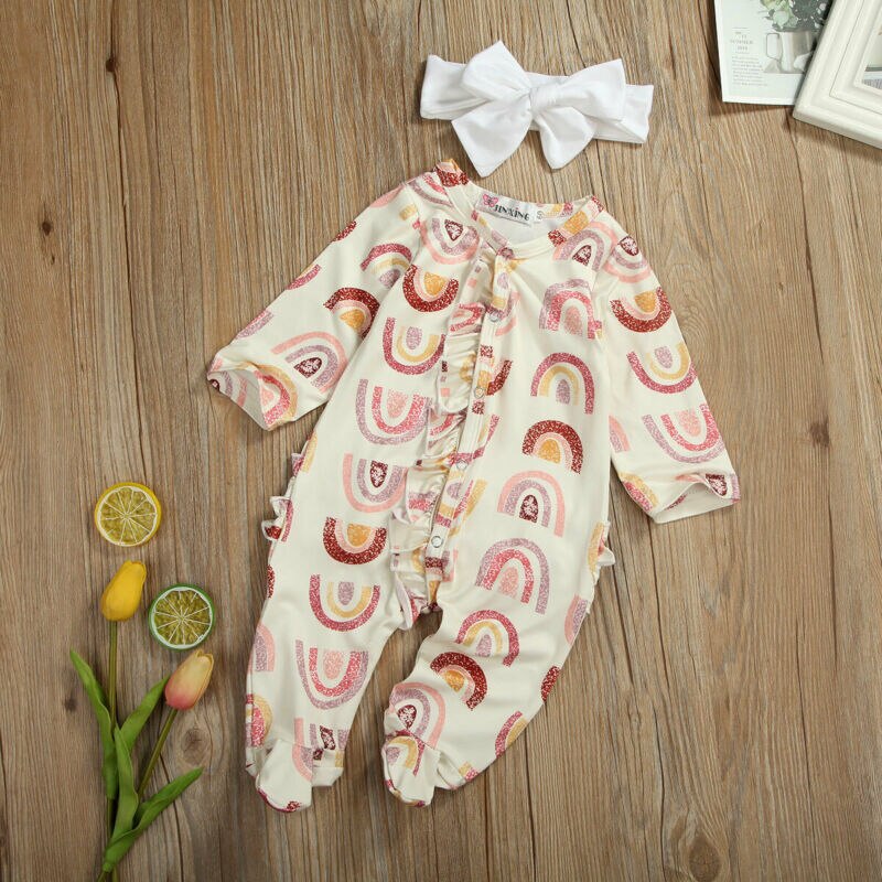 Een Stuk Baby Baby Meisje Jongen Footies Kleding Lange Mouw Jumpsuit Warm Outfits 0-12Months